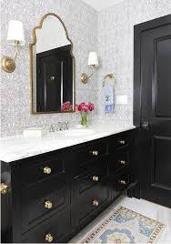 This master bathroom features black hexagon tile as the focal point. 95 Powder Rooms Ideas Beautiful Bathrooms Bathroom Design Bathroom Decor