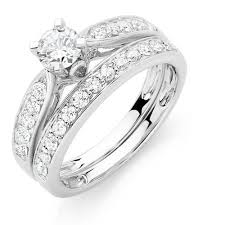 1 Carat Tw Diamond Bridal Set Engagement Rings Bridal Sets Top Engagement Rings Bridal Ring Sets