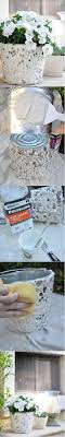 Pebble Planter Cover A Bucket In Grout And Pebbles To Make This Professional Looking Planter Flower Pots Diy Projects Plants