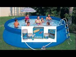 Pool owners should attach the appropriate pump and filter system to the intex pool to keep the water filtered and clean and add daily chlorine tablets to prevent the growth of bacteria and algae. Advice Easy Guide On Swimming Pool Chemicals For Above Ground Intex Bestway Splasher Pools Youtube
