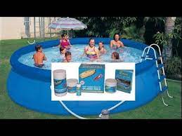 Pool owners should attach the appropriate pump and filter system to the intex pool to keep the water filtered and clean and add daily chlorine tablets to prevent the growth of bacteria and algae. Advice Easy Guide On Swimming Pool Chemicals For Above Ground Intex Bestway Splasher Pools Youtube