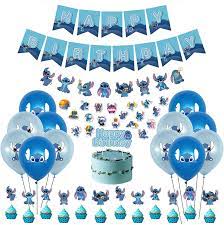 Lilo and stitch party supplies uk. Buy Birthday Party Supplies For Lilo And Stitch Stitch Birthday Party Decorations Includes Happy Birthday Party Banner Cake Cupcake Toppers Stitch Banner Stickers Balloons Online In Turkey B0928s3pym