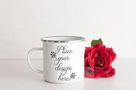 Enamel Cup Metal Camp Mug Mockup Psd By Leo Flo Mockups On Creativemarket Mugs Presentation Design