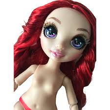 Rainbow High Doll Ruby Anderson Series 1 Nude Red Hair Custom with Stand