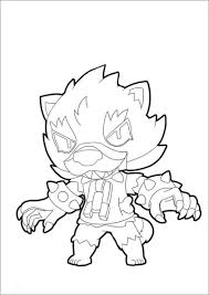 Be the last one standing! Brawl Stars Coloring Page Werewolf Leon Coloringbay