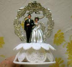Vintage Cake Topper Silver 25th Anniversary 1960 S Wilton Etsy Vintage Cake Toppers Vintage Wedding Cake Topper Wedding Cakes Vintage