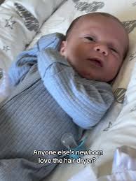 Newborn Finds Comfort in Hair Dryer Sounds
