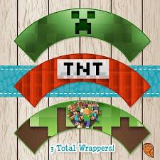 Printable Minecraft Cupcake Wrappers For A Minecraft Themed Party By Brightowlcreatives 3 00 Minecraft Party Minecraft Geburtstag Jungs