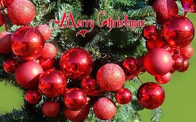 Merry Christmas Wishes Card And Christmas Balls Tree Image Wide Wallpaper Hd