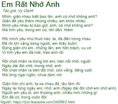 12 followers · just for fun. Lá»i Bai Hat Em Ráº¥t Nhá»› Anh Vy Oanh Co Nháº¡c Nghe