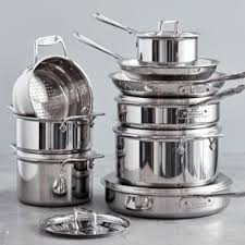 All Clad D3 Tri Ply Stainless Steel 10 Piece Cookware Set Cookware Set Cookware Sets Pots And Pans Sets