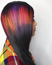Punky colour black to pink mood switch heat activated hair color change, temporary hair effect. 50 Stunningly Styled Unicorn Hair Color Ideas To Stand Out From The Crowd