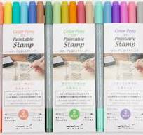 Midori Paintable Stamp Marker 6 Color Set - Tokyo Pen Shop
