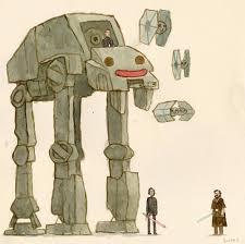 No Strike Me Down In Anger And I Ll Always Be Great Showdowns By Scott C Funny Paintings Star Wars Art Graphic Illustration