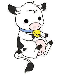 Kawaii Cow So Sugoi Cute Baby Cow Cute Drawings Cute Cows