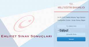 Sınav sonucunu öğrenmek için tıkla. Ehliyet Sinav Sonuclari E Devlet