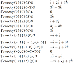 Writing A Macro In Latex For Getting A Vector I J K Representation By Passing Parameters Tex Latex Stack Exchange