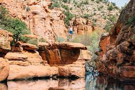 Went swimming in sedona and saw this up on a cliff. A Guide To Sedona Swimming Holes Fresh Off The Grid