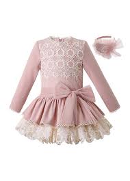Flirty, cute, and full of vibrancy, pink is a color, unlike any other. Only Size 4y Light Pink Girls Autumn Dress With White Layered Lace Hand Headband
