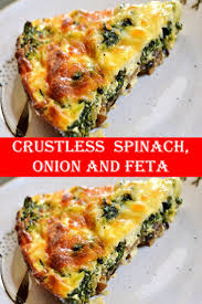 Crustless Spinach Onion And Feta Quiche Quiche Recipes Easy Quiche Recipes Crustless Recipes