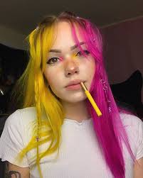 Billie Dawn Webb On Instagram Insert Edgy Song Lyrics Here Green Hair Denim Hair Indigo Hair