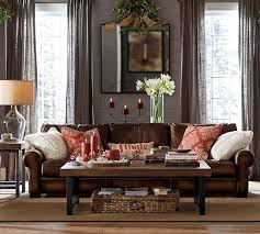 We did not find results for: Turner Leather Roll Arm Sofa Pottery Barn Grey Walls And Mirror Behind Leather Couches Living Room Sectional Living Room Decor Living Room Decor Brown Couch