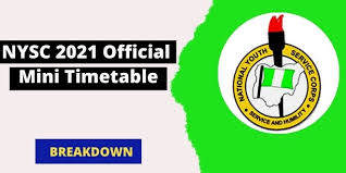 Maybe you would like to learn more about one of these? Nysc 2021 Official Mini Timetable Breakdown Nysc News