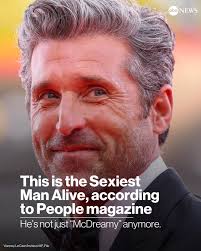 Patrick Dempsey is now People magazine's Sexiest Man Alive. The “Grey's  Anatomy” star and race car driver takes the mantle from “Captain America”  star Chris Evans, who was 2022's selection. "I've always