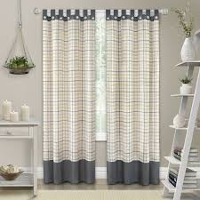 2 Pack Shabby Farmhouse Plaid Tab Top Tattersall Window Curtains Yellow Gray 63 In Long Walmart Com Walmart Com