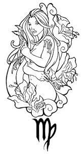 Virgo Would Fix It Up To Have Her Holding A Sheet Fir Sure And May Change The Flowers Virgo Tattoo Designs Virgo Constellation Tattoo Virgo Lady Tattoo