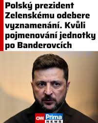 Karol Nawrocki se rozhodl odebrat Volodymyru Zelenskému Řád bílé orlice: https://cnn.iprima.cz/zelenskyj-prisel-o-nejvyssi-polske-vyznamenani -varsave-vadi-spojeni-ukrajinske-jednotky-s-upa-515191