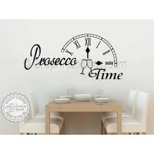 Bon appetit with scrolls wall art decal. Prosecco Time Kitchen Dining Room Wall Sticker Fun Quote Decor Decal