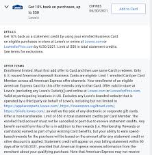 Lowe's gift card start at $10. Expired 10 Back At Lowe S With New Amex Offer Through 7 31
