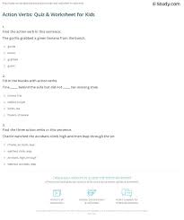 Read on for some hilarious trivia questions that will make your brain and your funny bone work overtime. Action Verbs Quiz Worksheet For Kids Study Com