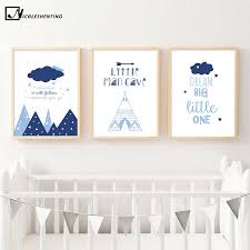 Cartoon Child Poster Little Man Cave Nursery Quote Print Baby Boy Wall Art Canvas Painting Nordic Kid Bedroom Decoration Picture Painting Calligraphy Aliexpress