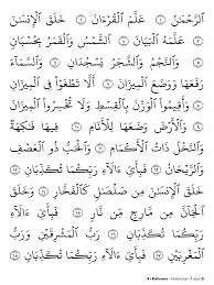 This surah lists many blessings and favors that allah has bestowed for us. Surat Ar Rahman Lengkap