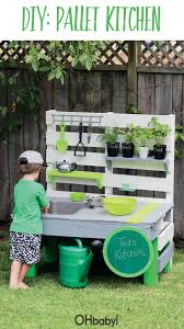 Upcycle Those Pallets Into A Kids Mud Kitchen Ohbaby Lifestyle Parenting Crafts Mudkitchen Outdoors Outdoor Play Kitchen Mud Kitchen For Kids Kids Mud
