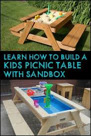 The Ultimate Picnic Table And Sandbox Combo For Kids Kids Picnic Table Kids Picnic Diy Picnic Table