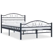 Homestyle4u 1983, polsterbett 120 x 200 cm grau doppelbett futonbett bett bettgestell lattenrost. Vidaxl Bettgestell Schwarz Stahl 120x200 Cm Gitoparts