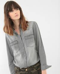 Découvrez tous les modèles de la collection gas chemise pour femme à motif animalier. Chemise Jean Gris Use 561382882a08 Pimkie