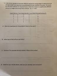 Every january, the internet becomes saturated with weight loss content and toxic diet culture rears its ugly head. 3 A Diet Center Wanted To Test Three Different Chegg Com