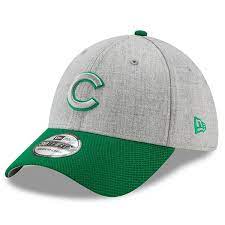 Men S New Era Gray Green Chicago Cubs St Patrick S Day Change Up Redux 39thirty Flex Hat