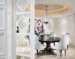 Maybe you would like to learn more about one of these? Contemporary White Dining Room With Wood Paneling Luxe Interiors Design