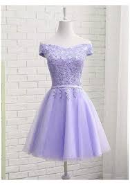 Light Purple Tulle Short Homecoming Dress 2019 Cute Off Shoulder Party Dress Light Purple In 2020 Light Purple Prom Dress Purple Prom Dress Short Prom Dresses Short