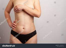 Undressed Mature Woman Covers Her Chest Stock Photo 2362849001 |  Shutterstock