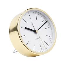 It's a beautiful wall clock and what sets it apart is the modern minimalistic look. Karlsson Gold Alarm Clock Minimal White Red Candy
