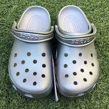 CROCS Shoes | Silver Metallic | Poshmark