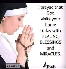I prayed that God visits your home today with HEALING, BLESSINGS and  MIRACLES. NICOLE COLE NI Amen