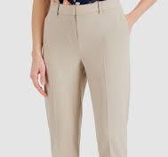 $89 Tahari Asl Women's Beige Stretch Skinny Leg Trouser Dress Pants Size 2