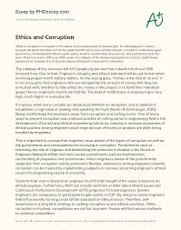 Code of ethics for dental hygienists. Ethics And Corruption Phdessay Com